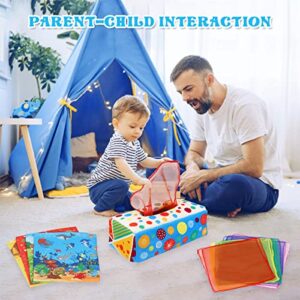 Aiduy Baby Toys 6 to 12 Months - Montessori Toys for Babies 6-12 Months - Infant Newborn Toddlers Sensory Toys Baby Magic Tissue Box for 1 Year Old Boys Girls Kids Early Learning Toys Baby Gifts