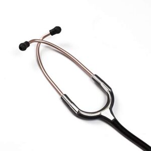 ADC Adscope Lite 619 Ultra Lightweight Clinician Stethoscope with Tunable AFD Technology, Lifetime Warranty, Rose Gold with Black Tubing