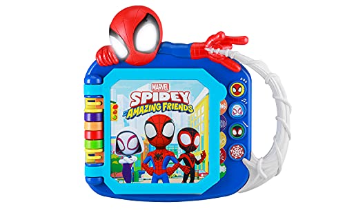 eKids Spidey and His Amazing Friends Book, Toddler Toys with Built-in Preschool Learning Games, Educational Toys for Fans of Spiderman Toys and Gifts