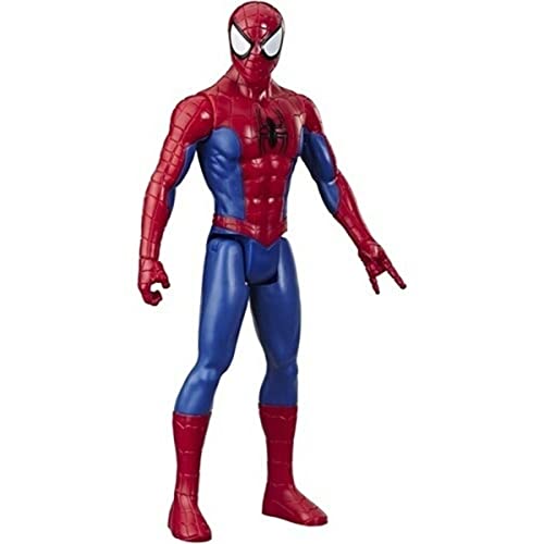 Spider-Man Marvel Titan Hero Series 12"-Scale Super Hero Action Figure Toy with Titan Hero Fx Port,Red Blue