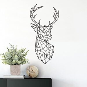metal deer wall art decor 15x7 inch hard cabin house farmhouse decorations for living room bedroom bathroom rustic forest hunting mountain decor for indoor outdoor lodge christmas