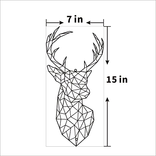Metal Deer Wall Art Decor 15x7 Inch Hard Cabin House Farmhouse Decorations for Living Room Bedroom Bathroom Rustic Forest Hunting Mountain Decor for Indoor Outdoor Lodge Christmas