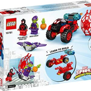 LEGO Marvel Spider-Man Miles Morales: 10781 Spider-Man’s Techno Trike Set, Spidey and His Amazing Friends Series, Toy for Preschool Kids Age 4 +