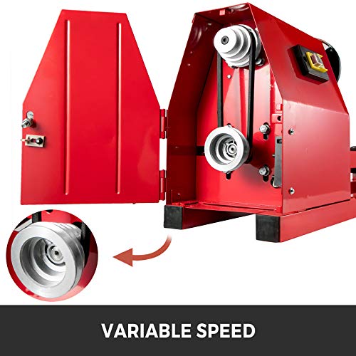 Mophorn Wood Lathe 14" x 40", Power Wood Turning Lathe 1/2HP 4 Speed 1100/1600/2300/3400RPM, Benchtop Wood Lathe with 3 Chisels Perfect for High Speed Sanding and Polishing of Finished Work