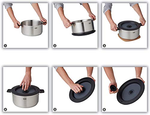 KUHN RIKON Smart & Compact Casserole Pot, 5 Litre/24 cm, Stainless Steel, 5 liters, Silver