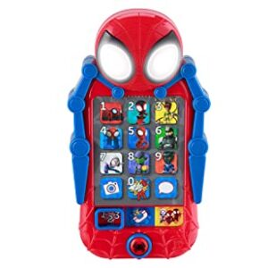 eKids Spidey and His Amazing Friends Toy Phone, Toddler Toys with Built-in Preschool Learning Games, Educational Toys for Toddler Activities and Pretend Play, for Fans of Spiderman Toys and Gifts