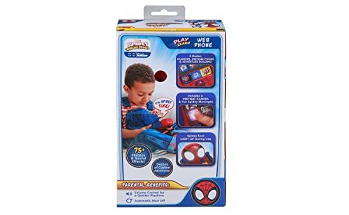 eKids Spidey and His Amazing Friends Toy Phone, Toddler Toys with Built-in Preschool Learning Games, Educational Toys for Toddler Activities and Pretend Play, for Fans of Spiderman Toys and Gifts