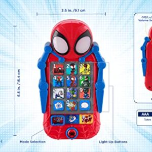 eKids Spidey and His Amazing Friends Toy Phone, Toddler Toys with Built-in Preschool Learning Games, Educational Toys for Toddler Activities and Pretend Play, for Fans of Spiderman Toys and Gifts