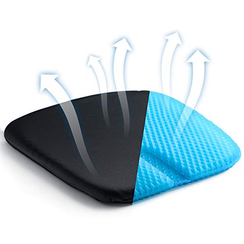 Upgraded version of double-layer three-dimensional honeycomb seat cushion, 2000 honeycomb ventilation holes, polymer gel fully breathable and decompressed, multi-functional and practical seat cushion