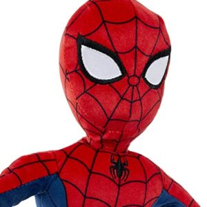 Marvel Spider-Man Plush Toy, City Swinging Soft Doll, 11-inch Super Hero Figure with Web-Swinging Action, Lights and Sounds