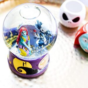 Disney The Nightmare Before Christmas Jack & Sally Light-Up Snow Globe with Swirling Glitter Display | Precious Keepsake, Gifts and Collectibles, Home Decor for Kids Room Essentials | 6 Inches Tall