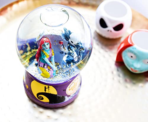 Disney The Nightmare Before Christmas Jack & Sally Light-Up Snow Globe with Swirling Glitter Display | Precious Keepsake, Gifts and Collectibles, Home Decor for Kids Room Essentials | 6 Inches Tall