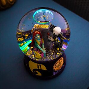 Disney The Nightmare Before Christmas Jack & Sally Light-Up Snow Globe with Swirling Glitter Display | Precious Keepsake, Gifts and Collectibles, Home Decor for Kids Room Essentials | 6 Inches Tall