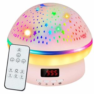 star projector night light for kids with timer, toys for 3-8 year old girls, rotatable galaxy projector kids night light, christmas birthday gifts for 3-10 year old girls boys, girls pink room decor