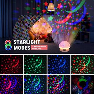 Star Projector Night Light for Kids with Timer, Toys for 3-8 Year Old Girls, Rotatable Galaxy Projector Kids Night Light, Christmas Birthday Gifts for 3-10 Year Old Girls Boys, Girls Pink Room Decor