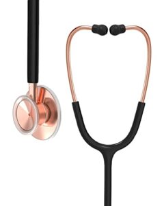 clairre rose gold stethoscope gift for nurses, doctors and medical students, dual head for home health use nurses week gift