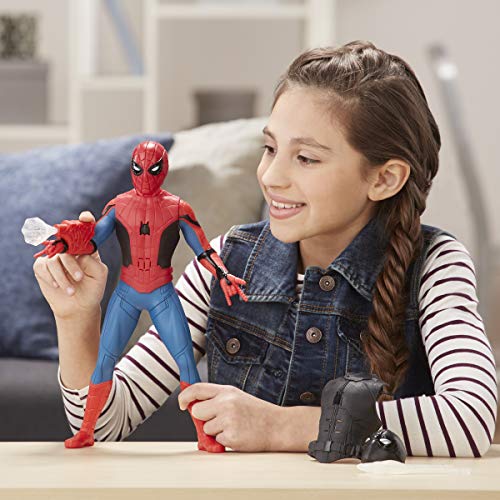 Spider-Man: Far from Home Deluxe 13-Inch-Scale Web Gear Action Figure with Sound FX, Suit Upgrades, and Web Blaster Accessory