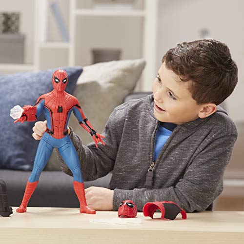 Spider-Man: Far from Home Deluxe 13-Inch-Scale Web Gear Action Figure with Sound FX, Suit Upgrades, and Web Blaster Accessory