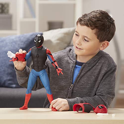 Spider-Man: Far from Home Deluxe 13-Inch-Scale Web Gear Action Figure with Sound FX, Suit Upgrades, and Web Blaster Accessory