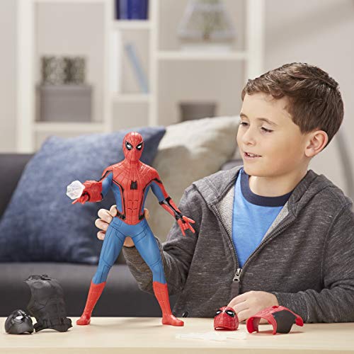 Spider-Man: Far from Home Deluxe 13-Inch-Scale Web Gear Action Figure with Sound FX, Suit Upgrades, and Web Blaster Accessory