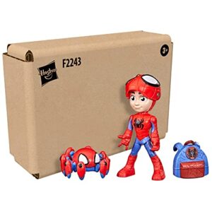 Marvel Spidey and His Amazing Friends Hero Reveal 2-Pack, 4-Inch Scale-Action Figures-Mask Flip Feature, Spidey and Trace-E, 3 and Up