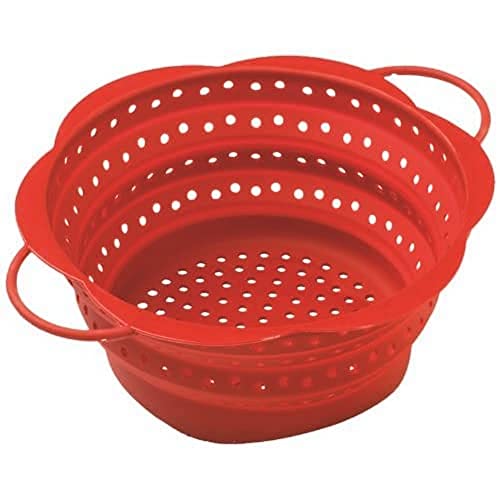 Kuhn Rikon Silicone Collapsible Colander, Small, Mini, Red