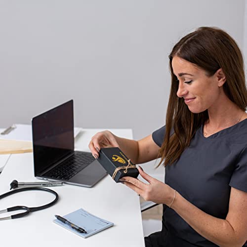 Stethoscope Holder Hip Clip With Upgraded Secure Magnetic Closure - Our Hygienic Stethoscope Clip is Designed to Hold All Brands & Styles - Includes Replacement Stethoscope Ear Tips (Black)