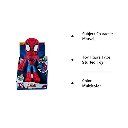 Spidey and His Amazing Friends Marvel’s Web Flash Spidey Plush - 9-Inch Plush with Light Up Signal - Toys Featuring Your Friendly Neighborhood Spideys