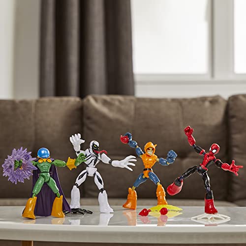 Spider-Man Marvel Bend and Flex Action Figure Toy 4-Pack, and Anti-Venom Vs. Marvel's Mysterio and Hobgoblin, Frustration Free Packaging (Amazon Exclusive)