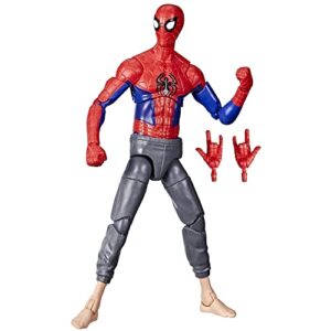 spider-man marvel legends series across the spider-verse peter b parker 6-inch action figure toy, 2 accessories