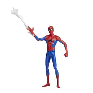 marvel spider-man: across the spider-verse spider-man toy, 6-inch-scale action figure with web accessory, toys for kids ages 4 and up