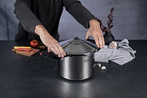 Kuhn Rikon DUROMATIC® Pressure Cooker 8.75” 6.3 qt family of 4 with side handles to save space