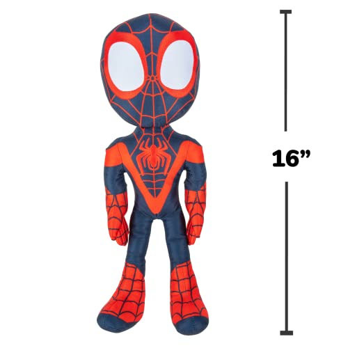 Spidey and his Amazing Friends Marvel's My Friend Miles Talking Plush - 16-Inch Miles Morales with Sounds - Toys Featuring Your Friendly Neighborhood Spideys