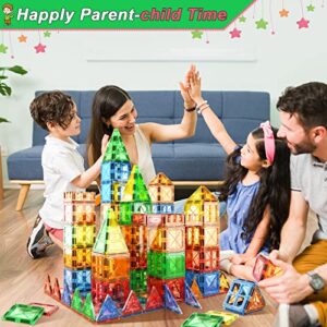 IGIVI Magnetic Tiles Kids Sensory Toys for 3 4 5 6 7 8+ Year Old Boys & Girls, Magnetic Blocks Building Toys for Toddlers, STEM Montessori Learning Educational Toys, Birthday Gifts for 3+ Year Old