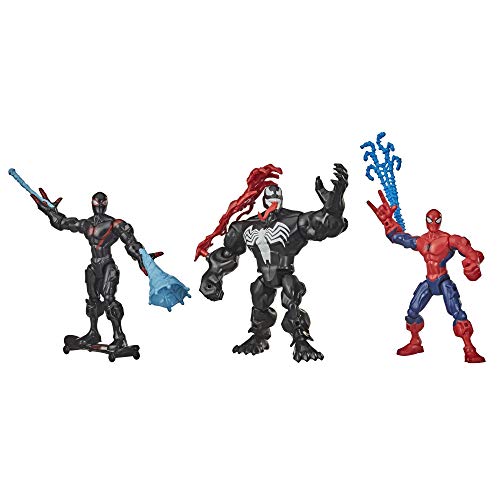 Hasbro Marvel Super Hero Mashers Web-Slinging Mash Collection Pack with Spiderman, Venom and Miles Morales (Amazon Exclusive)