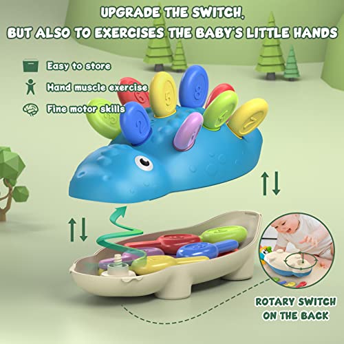 Baby Sensory Montessori Toys for 1 Year Old, Toddler Toys Age 1-2 Fine Motor Skills Developmental, Sorting Bath Toys, Dinosaur Learning Toy for 18+Months Birthday Gift for 1 Year Old Boys and Girls