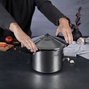 Kuhn Rikon Duromatic Inox Stainless Steel Pressure Cooker with Side Grips, Set of 2, 4 Litre and 6 Litre / 24 cm