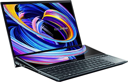 ASUS ZenBook Pro Duo 15 UX582 15.6" FHD OLED Touchscreen (Intel 14-Core i7-12700H, 16GB DDR5 RAM, 2TB SSD, GeForce RTX 3060 6GB) Business Laptop, ScreenPad Plus, Backlit, IST HDMI, Stylus, Win 11 Pro