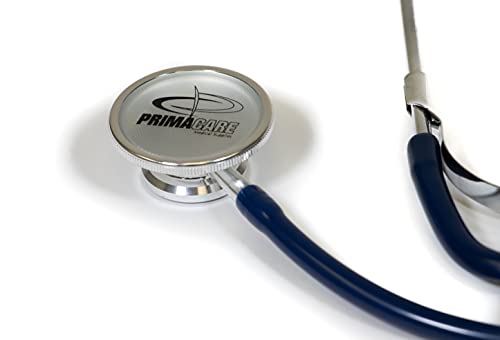 Primacare DS-9290-BL Adult Size 22 Inch Stethoscope for Diagnostics and Screening Instruments, Lightweight and Aluminum Double Head Flexible Stethoscope, Blue
