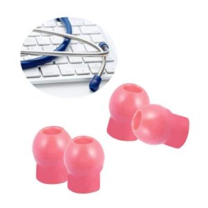 mdf replacement ear tips for stethoscopes, unbeatable comfort soft-sealing earbud eartips earpieces compatible with mdf stethoscope spare parts kit (pink)