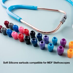 MDF Replacement Ear Tips for Stethoscopes, Unbeatable Comfort Soft-Sealing Earbud Eartips Earpieces Compatible with MDF Stethoscope Spare Parts Kit (pink)