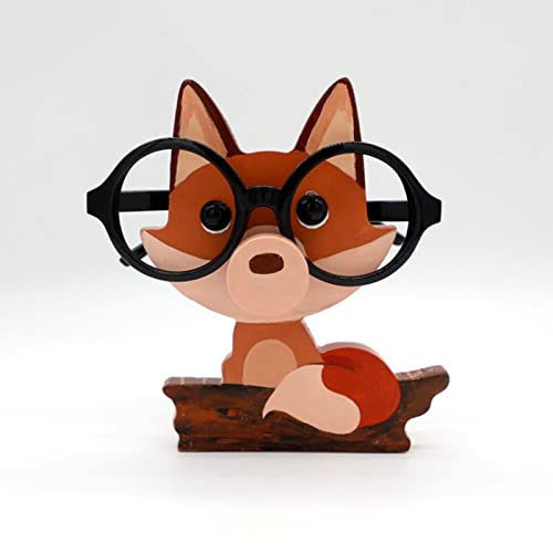 Wooden Giraffe Eyeglass Holder Display Stand Creative Cute Animal Glasses Holder Handmade Creative Sunglasses Display for Desktop Accessory, Home Office Decor, Birthday and Christmas Gift (Giraffe)