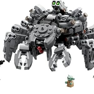 LEGO Star Wars Spider Tank 75361, Building Toy Mech from The Mandalorian Season 3, Includes The Mandalorian with Darksaber, Bo-Katan, and Grogu 'Baby Yoda' Minifigures, Gift Idea for Kids Ages 9+