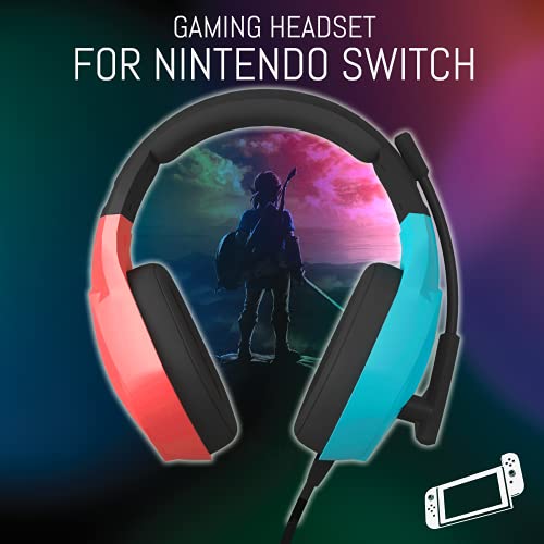 Orzly Gaming Headset with Mic for Nintendo Switch OLED and Lite Joycon Color Match with Led Light Microphone & Remote - Hornet RXH-20 Tanami Edition