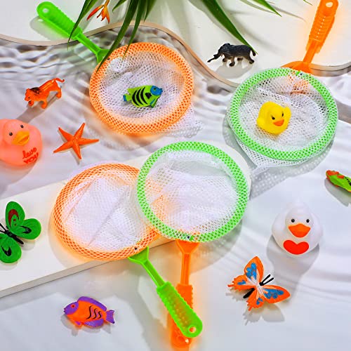 50 Pcs Kids Mini Telescopic Butterfly Nets Insect Collecting Fishing Net Colored Bug Catcher Nets Class Observation Tool for Spider Fishing Outdoor Learning Travel Adventure