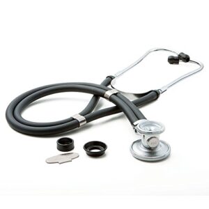 adc adscope 641 sprague stethoscope with 5 interchangeable chestpiece options, black