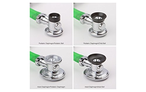 ADC Adscope 641 Sprague Stethoscope with 5 Interchangeable Chestpiece Options, Black