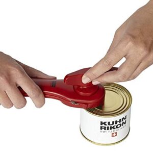 Kuhn Rikon Slim Safety Smooth Touch Can Opener, No Sharp Edges, LIDLIFTER®+ 6.5" Black