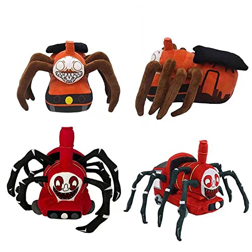 2PCS Choo Choo Charles Plush Toy,Cartoon Charles Spider Train Stuffed Animal Plushies Doll Birthday Gift for Boys Girls Fans