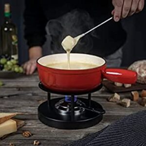 Kuhn Rikon Induction Cast Iron Fondue Pot, 9.45", Red